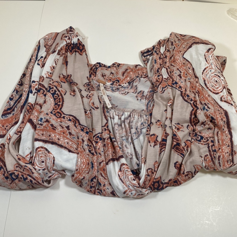 Boho Free People top bell long sleeves cropped S/P 🧡